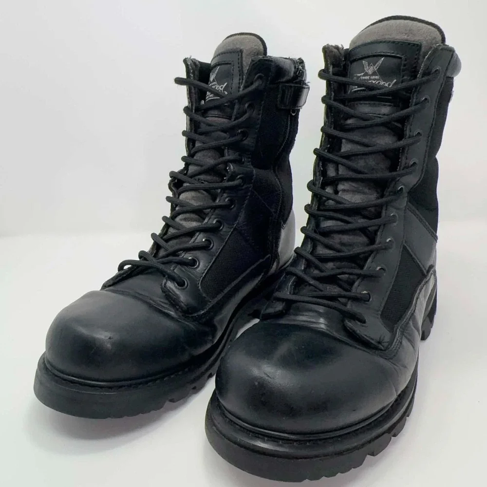 Thorogood 834-6889 Tactical Duty Boots Mens 9M Black Leather Side Zip Waterproof